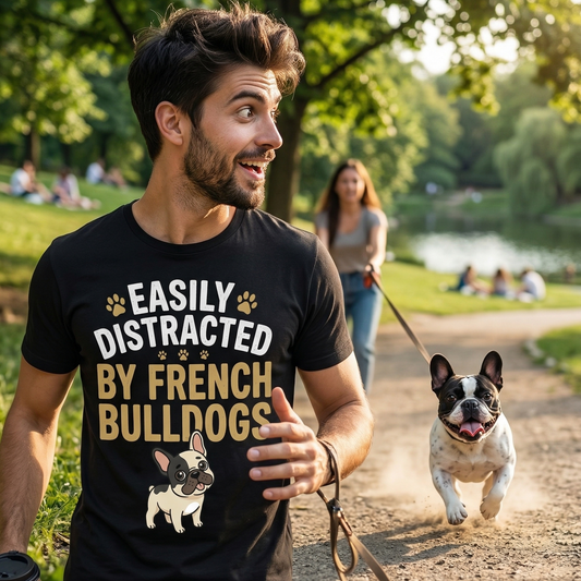 Easily Distracted by French Bulldogs T-Shirt